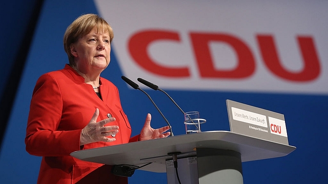 German Chancellor and Chairwoman of the German Christian Democrats (CDU) Angela Merkel. Photo credit: Sean Gallup/Getty Images