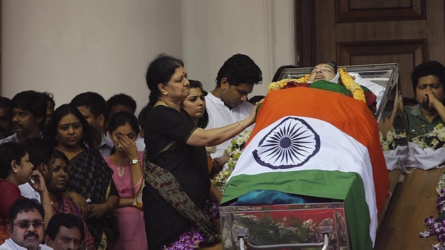 
Mortal remains of Jayalalithaa. Picture credit: HT Media/Twitter