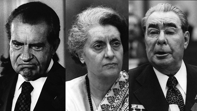 Richard Nixon, Indira Gandhi, Leonid Brezhnev&nbsp;