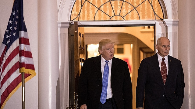 President-elect Donald Trump and US Marine Corps General John Kelly at Trump International Golf Club, Bedminster Township, New Jersey. (Drew Angerer/Getty Images)