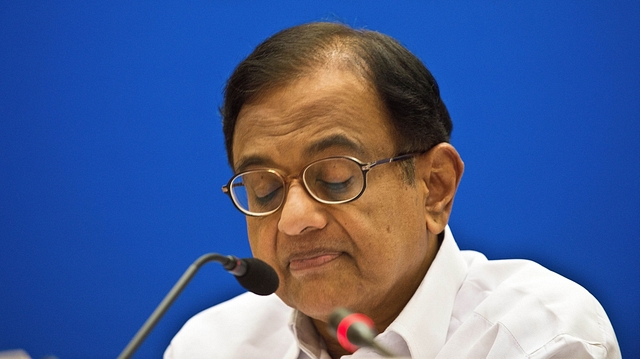 P Chidambaram at a press conference. Prakash Singh/Getty Images