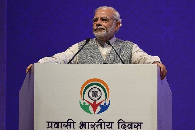 Prime Minister Narendra Modi speaking at
the Pravasi Bharatiya Divas 2017 event in Bangalore. (narendramodi.in)