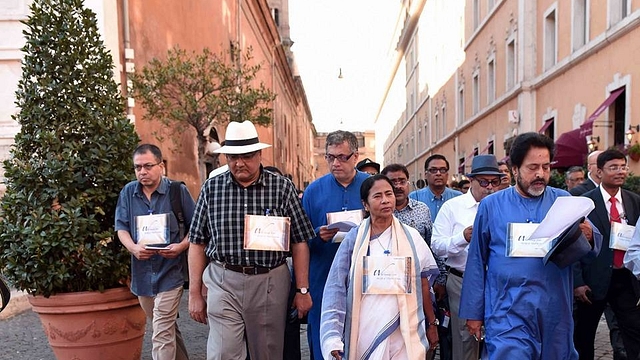 Mamata Banerjee and Sudip Bandyopadhyay in Vatican City