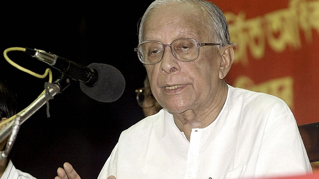 Basu addresses a mass convention in Calcutta. (DESHAKALYAN
CHOWDHURY/AFP/GettyImages)