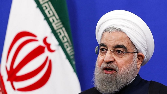 

Iranian President Hassan Rouhani addressing a press conference in Tehran. (ATTA KENARE/AFP/GettyImages)