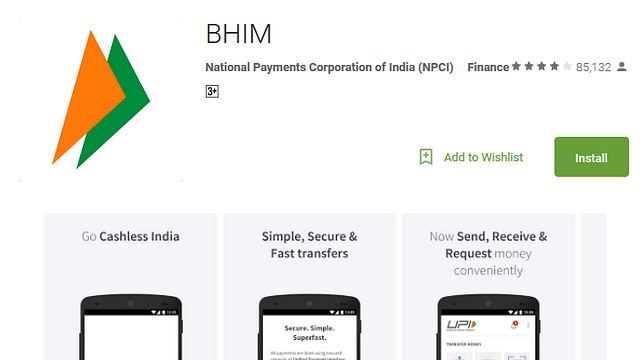 Prime Minister’s BHIM application. (Google Play) 