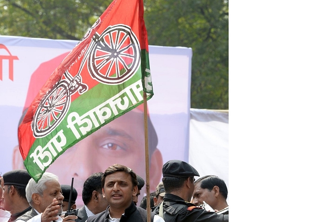 

Akhilesh Yadav at a Cycle Rally (Photo credit SAJJAD HUSSAIN/AFP/Getty Images)