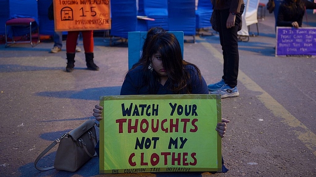 Indian protestors hold placards during a protest (Representative image) (SAJJAD HUSSAIN/AFP/Getty Images)