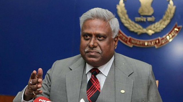 Former CBI director Ranjit Sinha addressing a press conference. (PTI)