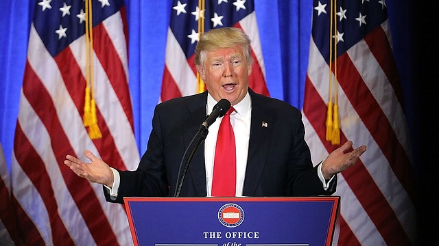 Trump speaks at a news conference at Trump Tower in New York City. (Spencer Platt/GettyImages)