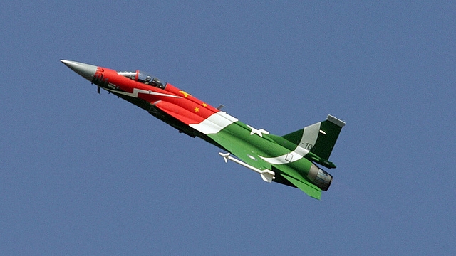  
JF-17 Thunder, built by China for Pakistan,  in a fly past during a parade. (AAMIR 
QURESHI/AFP/Getty Images)

