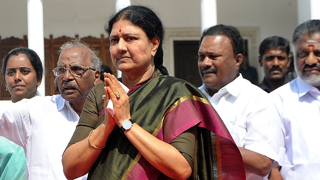 All India Anna Dravida Munnetra
Kazhagam general secretary V K Sasikala arrives at the party office in Chennai.
(ARUN SANKAR/AFP/GettyImages)