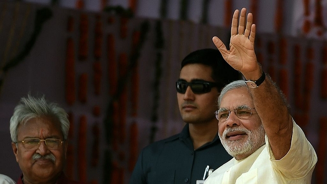 Prime Minister Narendra Modi at an election rally. (GettyImages)