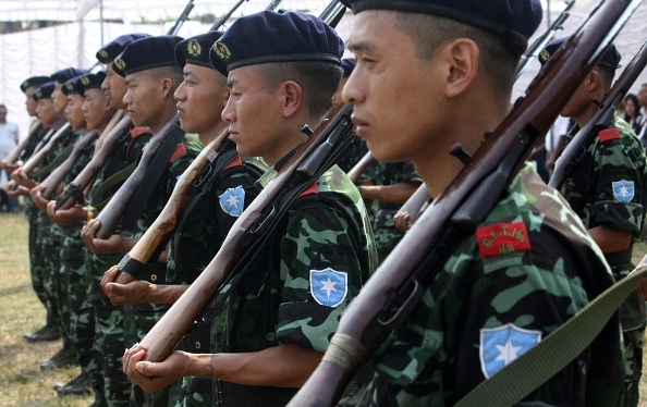 
Cadres of the separatist group the National Socialist Council of 
Nagaland .
(Photo credit-STRDEL/AFP/Getty Images)

