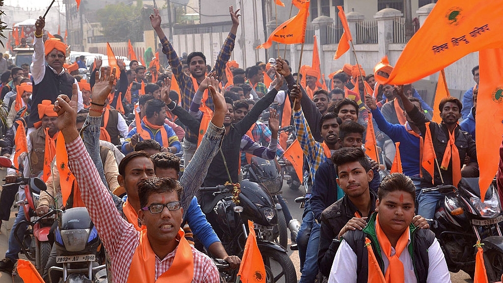 

Activists of Bajrang Dal and Vishva Hindu Parishad (NARINDER NANU/AFP/Getty Images)