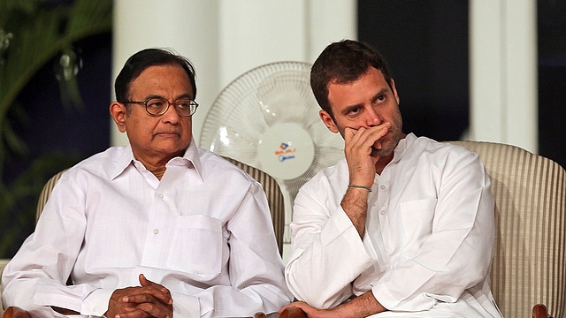 
Congress party leaders Rahul Gandhi and former finance minister P Chidambaram. (MANISH 
SWARUP/AFP/GettyImages)

