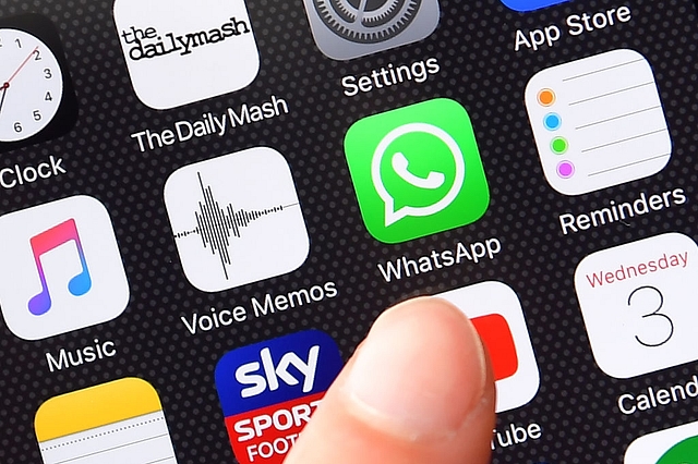 WhatsApp logo on a mobile phone screen. (GettyImages)