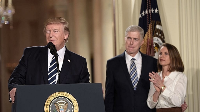 President Donald Trump nominated federal appellate judge Neil Gorsuch as his Supreme Court nominee (BRENDAN SMIALOWSKI/AFP/Getty Images)
