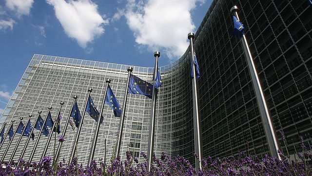 A view of the Berlaymont building,  European Union Commission headquarters, on the eve of a European Union summit in Brussels. (DOMINIQUE FAGET/AFP/Getty Images)