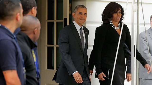 

President Barack Obama and first lady Michelle Obama depart the White House May 5, 2016 in Washington, DC. (Chip Somodevilla/Getty Images)