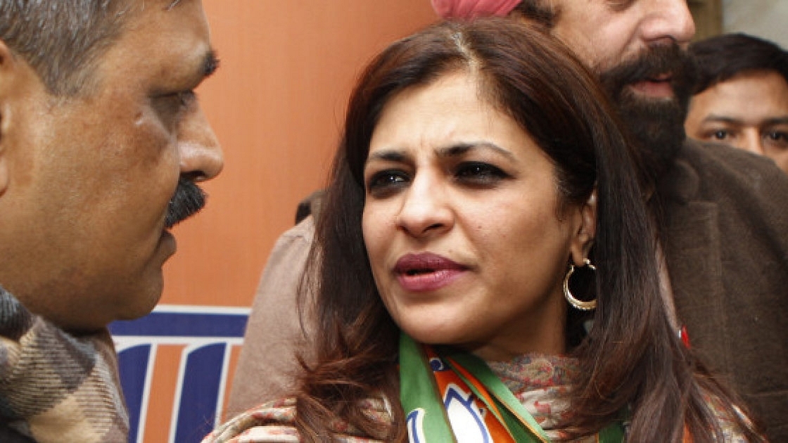 
                        Shazia Ilmi after she 
joined BJP at the party office. (Arvind Yadav/Hindustan Times 
via Getty Images)
                    

