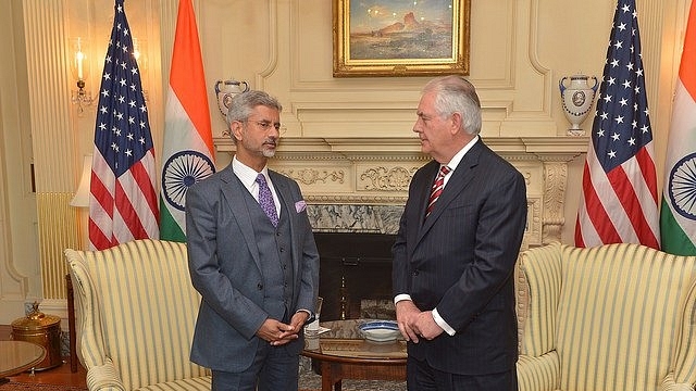 Foreign Secretary S Jaishankar With US Secretary of State Rex Tillerson (State_SCA/Twitter)