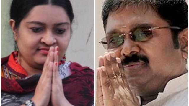 Deepa Jayakumar (L), T T V Dinakaran (Eenadu India)