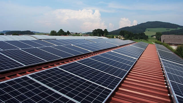 A solar power plant.&nbsp;