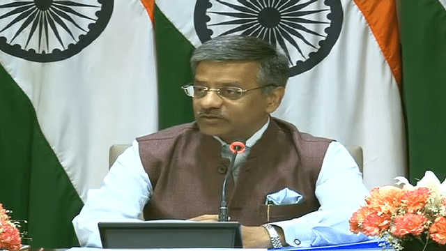 Screengrab from the video of MEA’s weekly press briefing