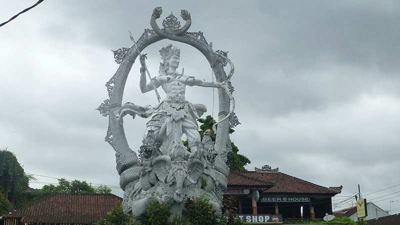 Statue of a Hindu god in Bali, Indonesia. 