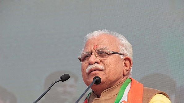 

Haryana Chief Minister Manohar Lal Khattar. (Photo by Shivam Saxena/Hindustan Times via Getty Images)