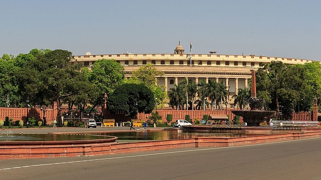 The Parliament building in New Delhi.  (Wikimedia Commons)