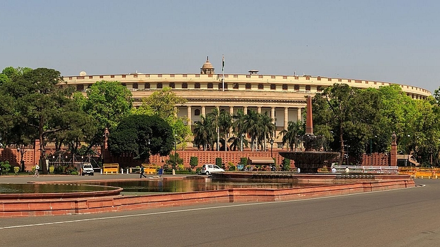 Chamber of Rajya Sabha, Sansad Bhavan, Sansad Marg, New Delhi, India (© A.Savin, Wikimedia Commons)