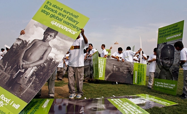 A GREENPEACE event in New Delhi, India. 