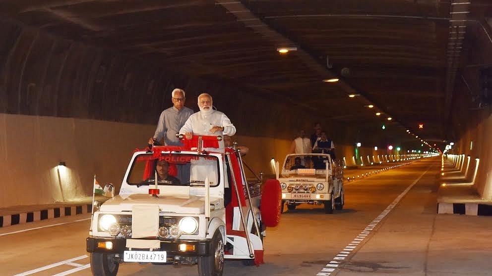 PM Modi in the tunnel&nbsp;