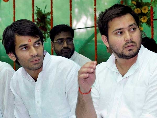 Tej Pratav Yadav with his brother Tejashwi Yadav