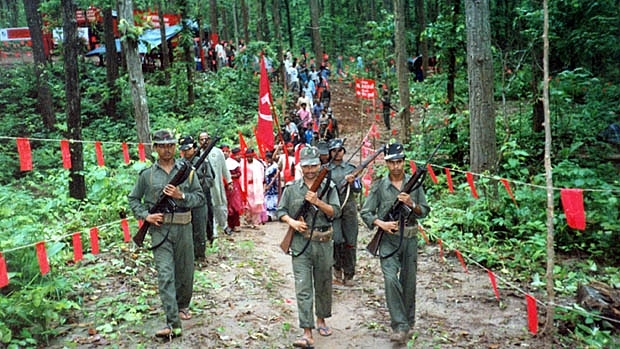 A naxalite camp in Bastar. 