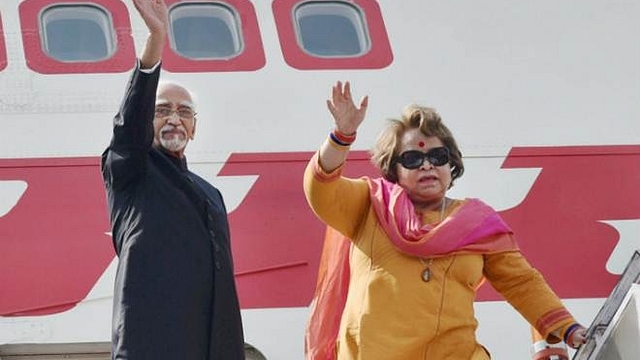 















Salma Ansari with her husband and&nbsp;Vice-President
Hamid Ansari.