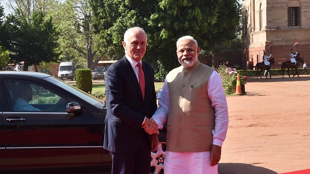 Australian Prime Minister Malcolm Turnbull and Indian Prime Minister Narendra Modi