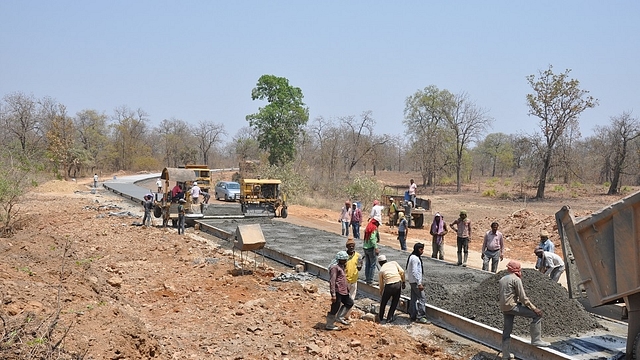 The Injeram-Bhejji road under construction. It was while patrolling along this road under construction that 25 CRPF men were killed in an ambush by Maoists