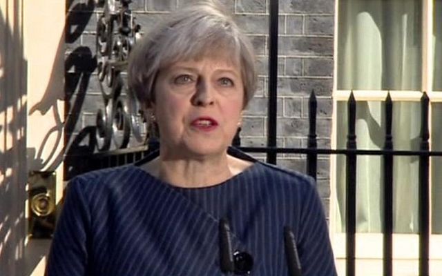 Theresa May outside Downing Street (Photo Credit: BBC)