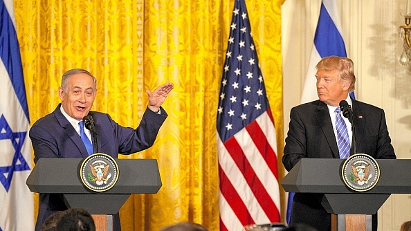 US President Donald Trump with Israel Prime Minister Benjamin Netanyahu (The Asahi Shimbun via Getty Images)