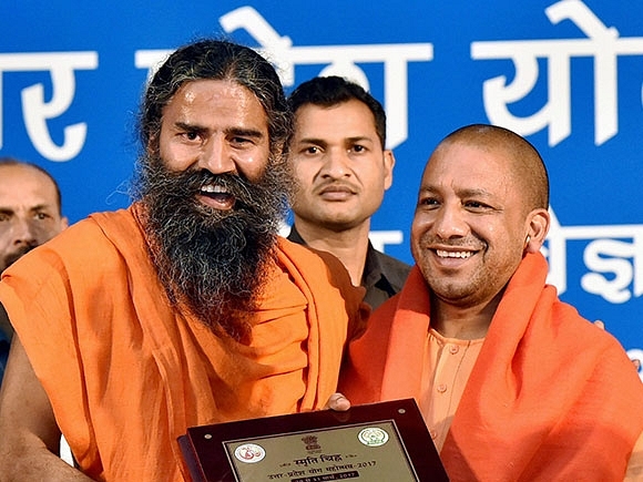 Yogi Adityanath with Baba Ramdev