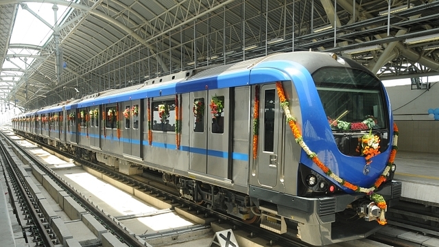 A Chennai Metro rake built by Alstom India,