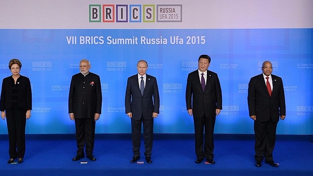 The BRICS leaders at a summit in Ufa, Russia. (GettyImages) &nbsp;