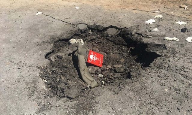 Photograph of the attack site used by US agencies as a proof.
