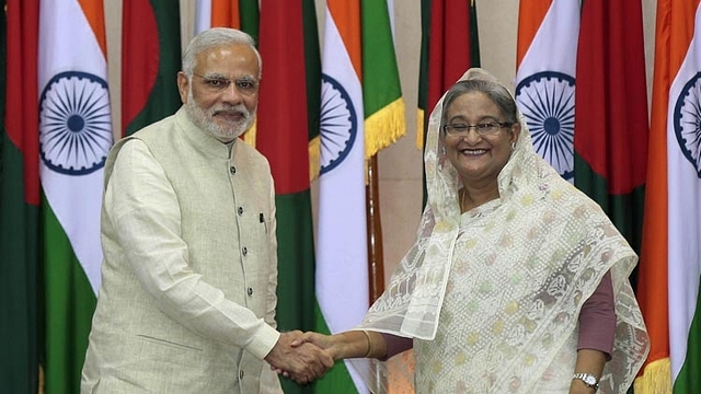 Prime Minister Narendra Modi with his Bangladesh counterpart Sheikh Hasina. (GettyImages)