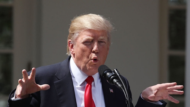 President Donald Trump speaks during a news conference in Washington. (Mark Wilson/GettyImages)