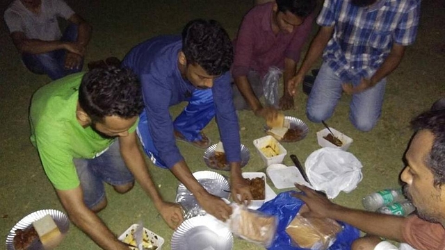 IIT Madras students taking part in the ‘beef fest’.&nbsp;