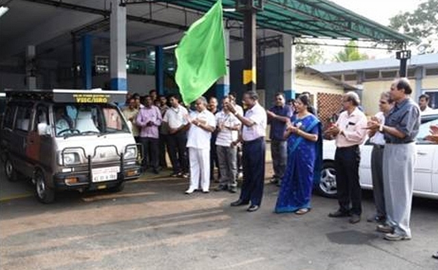 Isro unveils solar hybrid electric car.      

